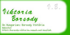 viktoria borsody business card